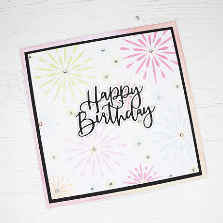 How to create a Multi Coloured Background using the Flowerburst Elements Stamps