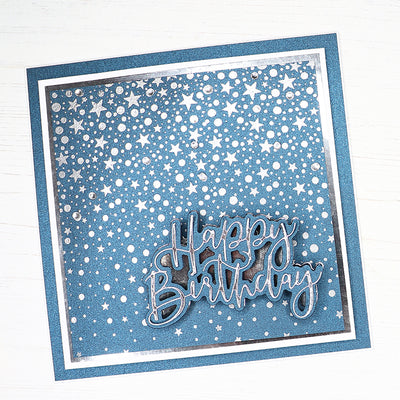 How to Create a Mans Birthday Card using Stardrop Background Stamp