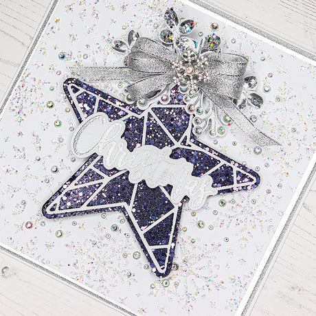 How to use Geometric Dies & Sparkelicious Lumiere Glitter for Christmas