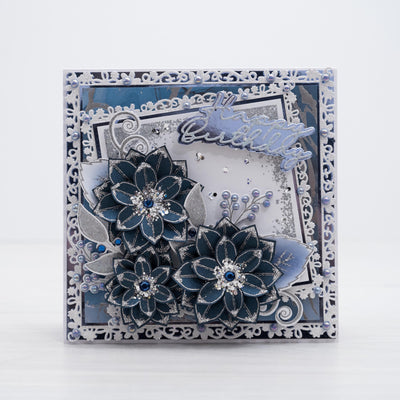Lapis Lazuli Birthday - Blooming Frames and Beautiful Butterflies Card Tutorial