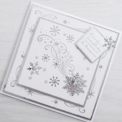 Swirly Snowflake Flurry Cardmaking Project by Glynis Bakewell