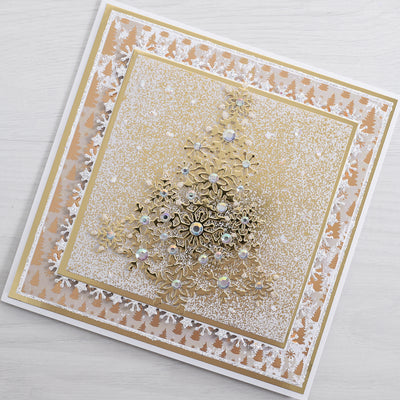12 Projects of Christmas Day 4 - Snowflake Tree Cardmaking Project by Glynis Bakewell