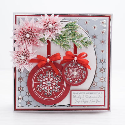 Poinsettia Bauble - Elegant Christmas Card Tutorial
