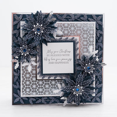 Navy Poinsettia - Elegant Christmas Card Tutorial