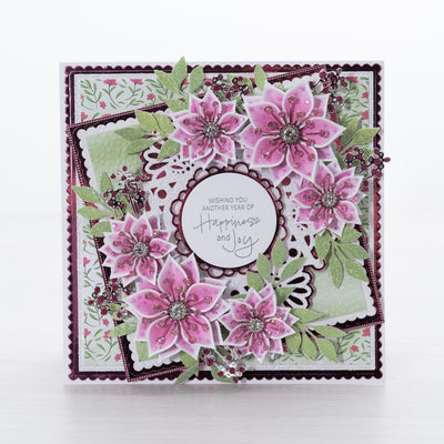Happiness and Joy - 8x8" Dies and Embossing Folders Card Tutorial