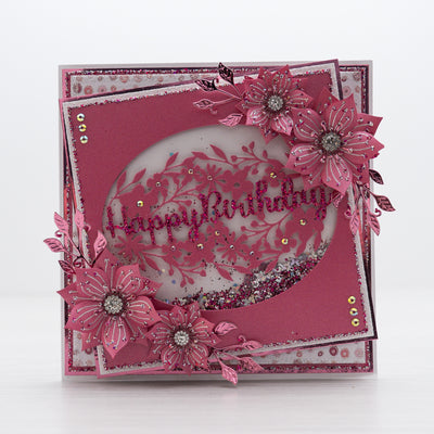 Azalea Happy Birthday Shaker - Flower Power Collection Card Tutorial