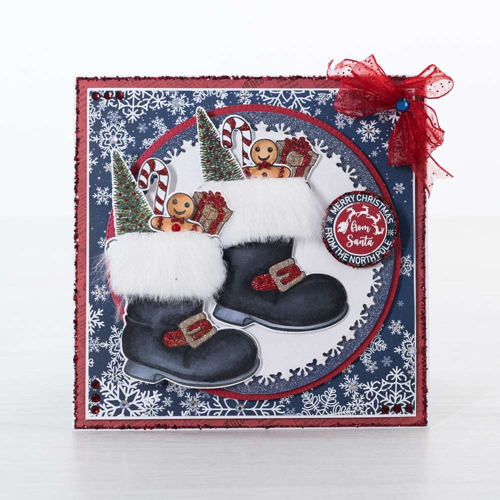 Santa's Boots -Santa's Workshop Card Tutorial PLUS FREE DOWNLOAD SHEET