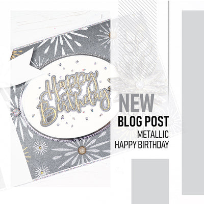 How to Make Black and Metallic Happy Birthday Card