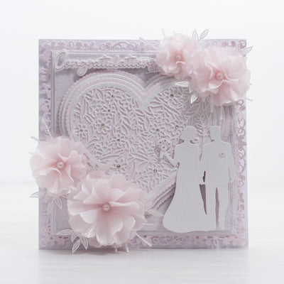 Blush Pink Lace Heart - Wedding Collection Card Tutorial