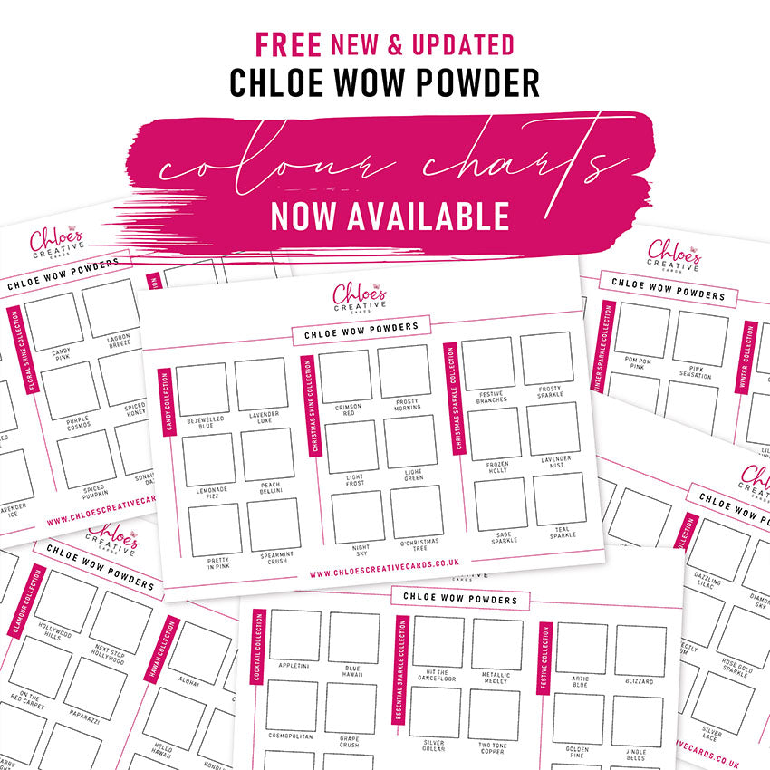WOW! Embossing Powders Colour Chart Printable