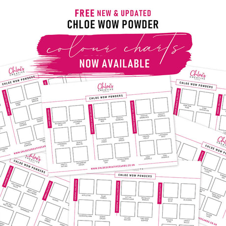 WOW! Embossing Powders Colour Chart Printable