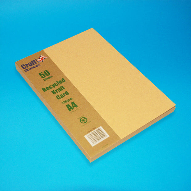 Craft UK A4 Kraft Card - 50 Sheets