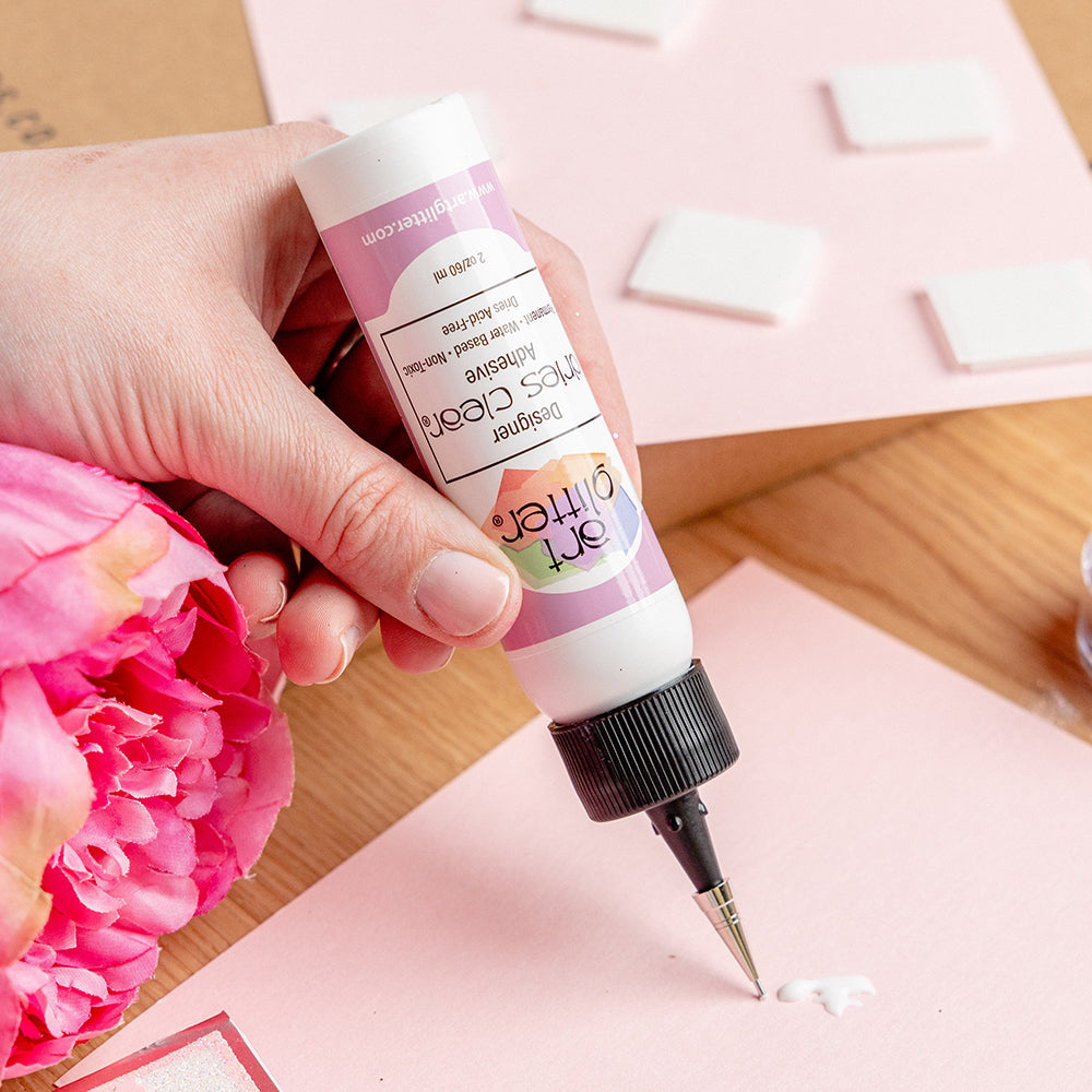 Art Glitter Dries Clear Glue and Ultra Fine Metal Tip