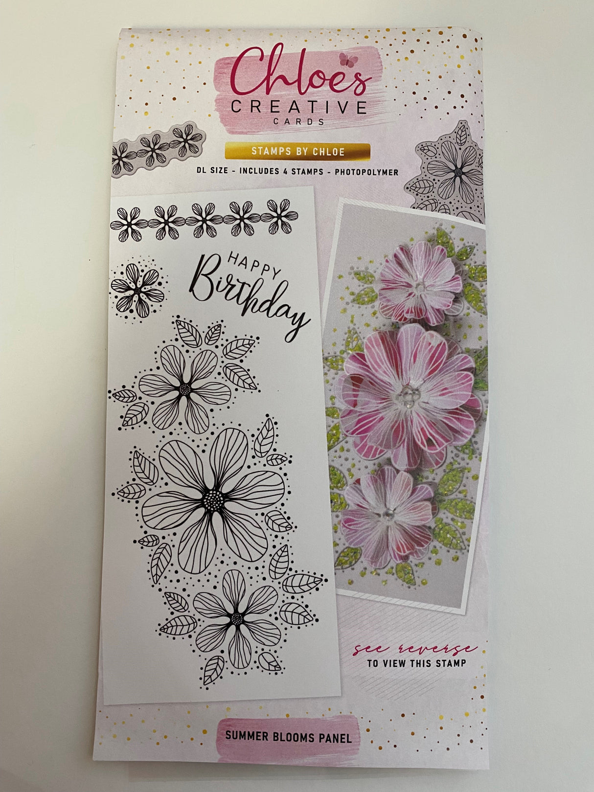 Chloes Creative Cards Photopolymer Stamp (DL) - Summer Blooms Panel