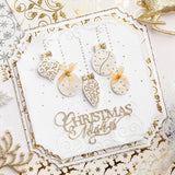 Chloe's Creative Cards 5x7 3D Embossing Folder & Metal Die Set - Hanging Baubles