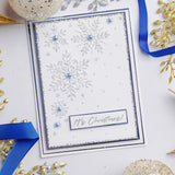 Chloe's Creative Cards 5x7 3D Embossing Folder & Metal Die Set - Sparkling Snowflakes
