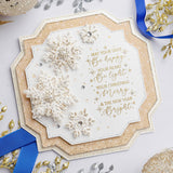 Chloe's Creative Cards 5x7 3D Embossing Folder & Metal Die Set - Sparkling Snowflakes