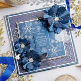 Chloe's Creative Cards 5x7 3D Embossing Folder & Metal Die Set - Winter Bloom Flower