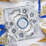Chloe's Creative Cards 5x7 3D Embossing Folder & Metal Die Set - Winter Bloom Flower