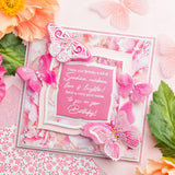 Chloe's Creative Cards Delightful Butterflies - 3D Embossing Folder, Die, Stamp & Vellum Bundle