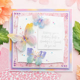 Chloe's Creative Cards Delightful Butterflies - 3D Embossing Folder, Die, Stamp & Vellum Bundle
