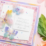 Chloe's Creative Cards - 8x8" 2D Embossing Folder - Butterfly Background