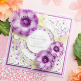 Chloe's Creative Cards - 8x8" 2D Embossing Folder - Peony Background