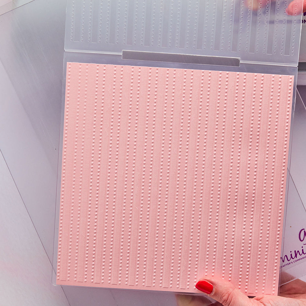 Chloe's Creative Cards - 8x8" 2D Embossing Folder - Stripes Background