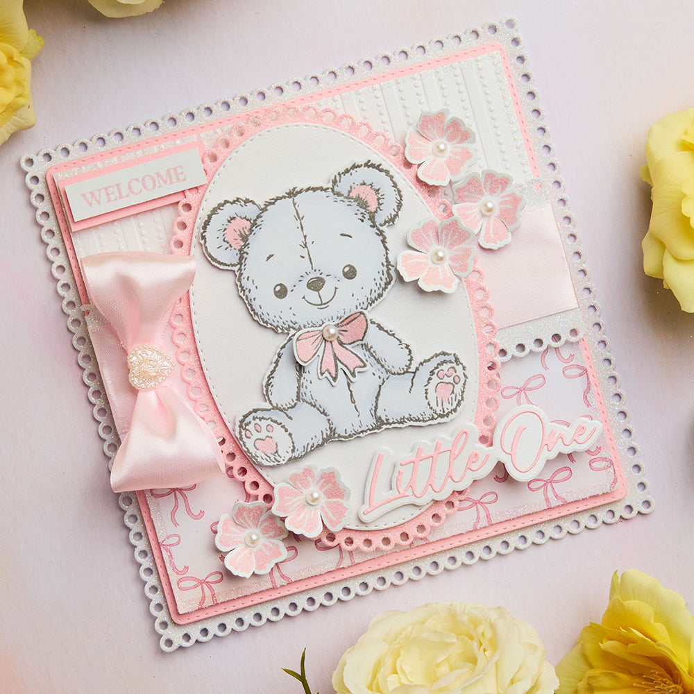 Chloe's Creative Cards - 8x8" 2D Embossing Folder - Stripes Background