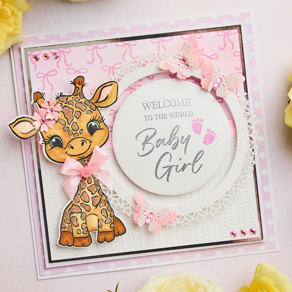 Chloe's Creative Cards - 8x8" 2D Embossing Folder - Stripes Background