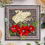 Chloes Creative Cards 5x7 Cut & Emboss Folder - Christmas Poinsettia