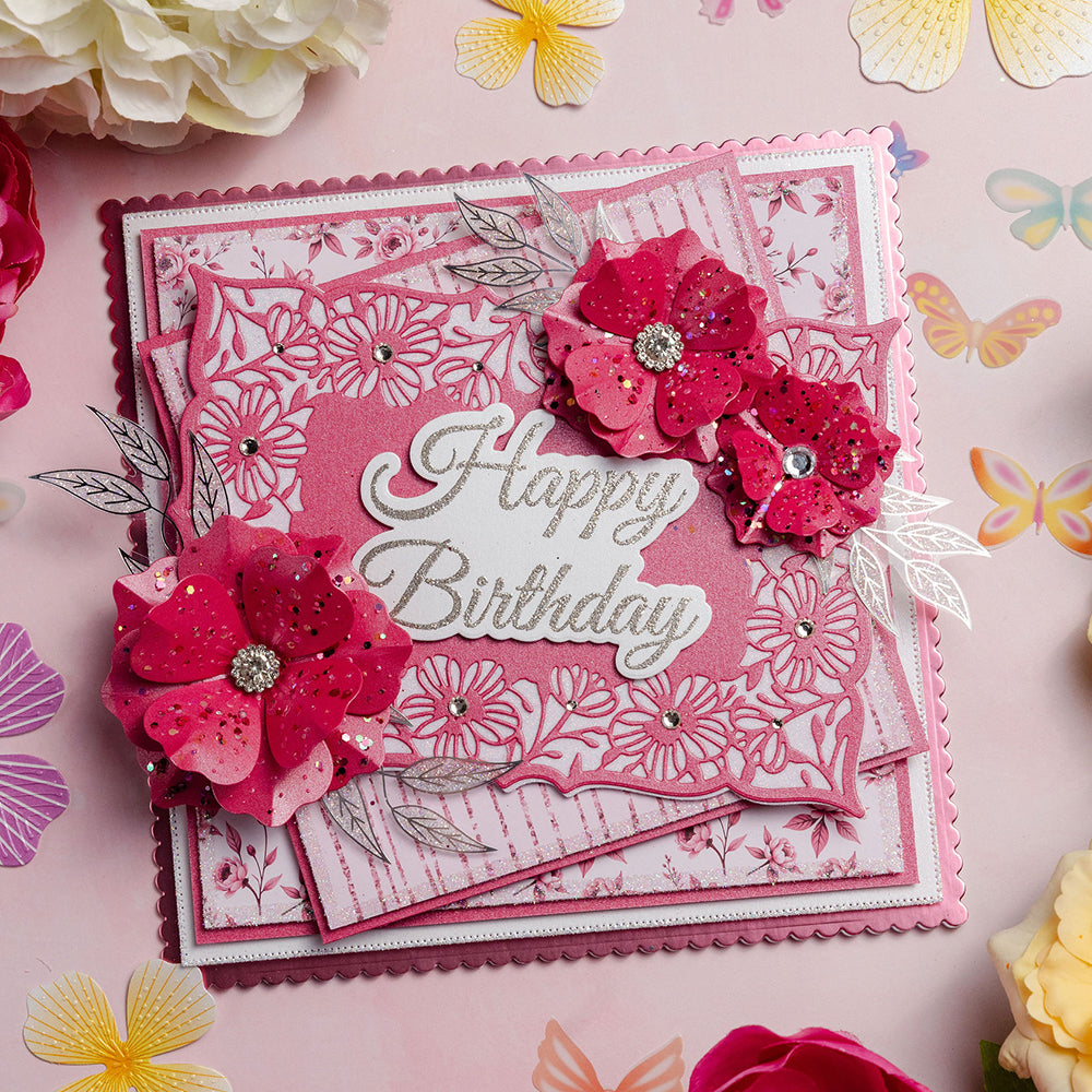 Chloes Creative Cards 5x7 Cut & Emboss Folder - Majestic Flower