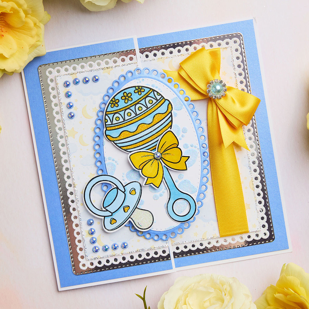 Chloe's Creative Cards Die & Stamp - Baby Collection Rattle