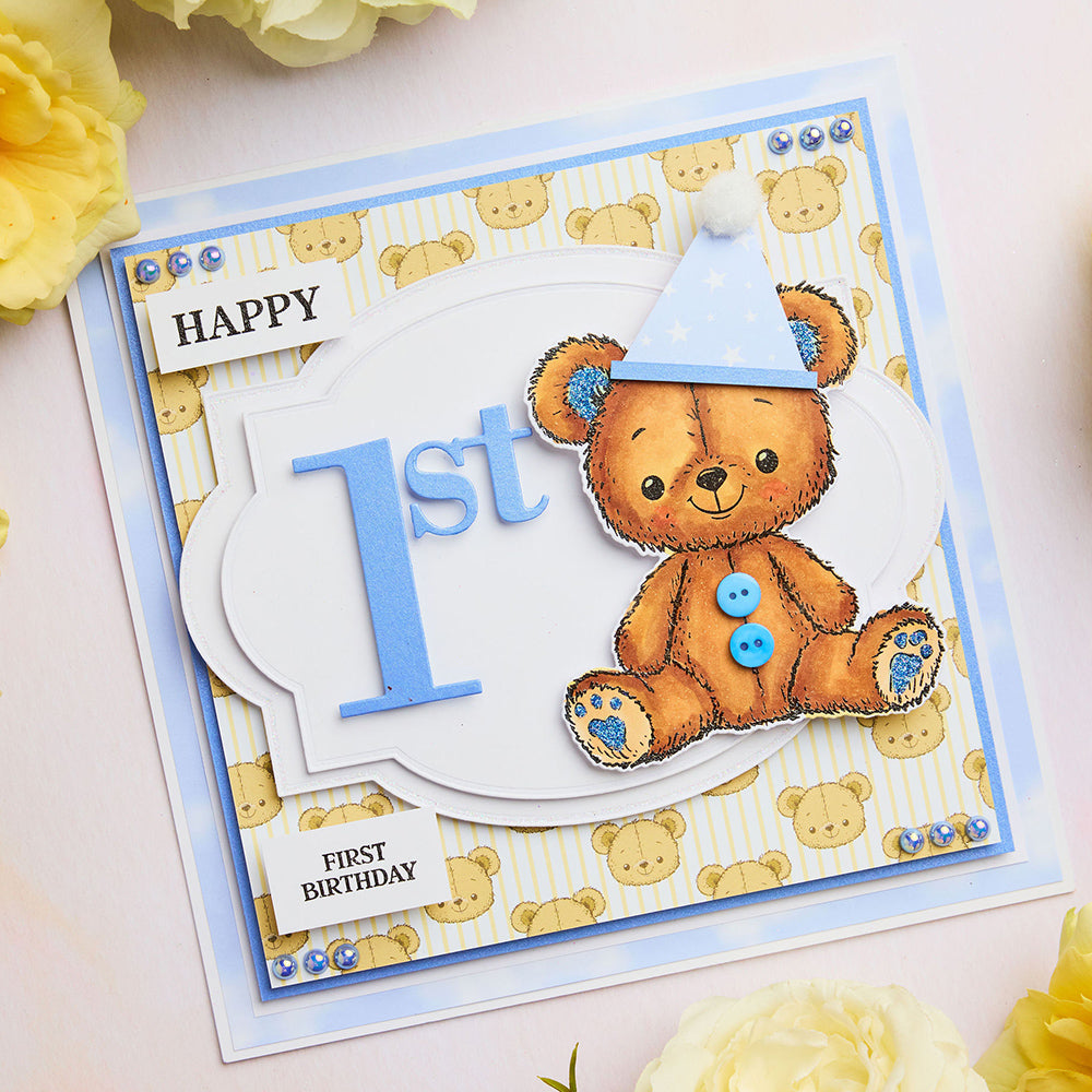 Chloe's Creative Cards Die & Stamp - Baby Collection Teddy