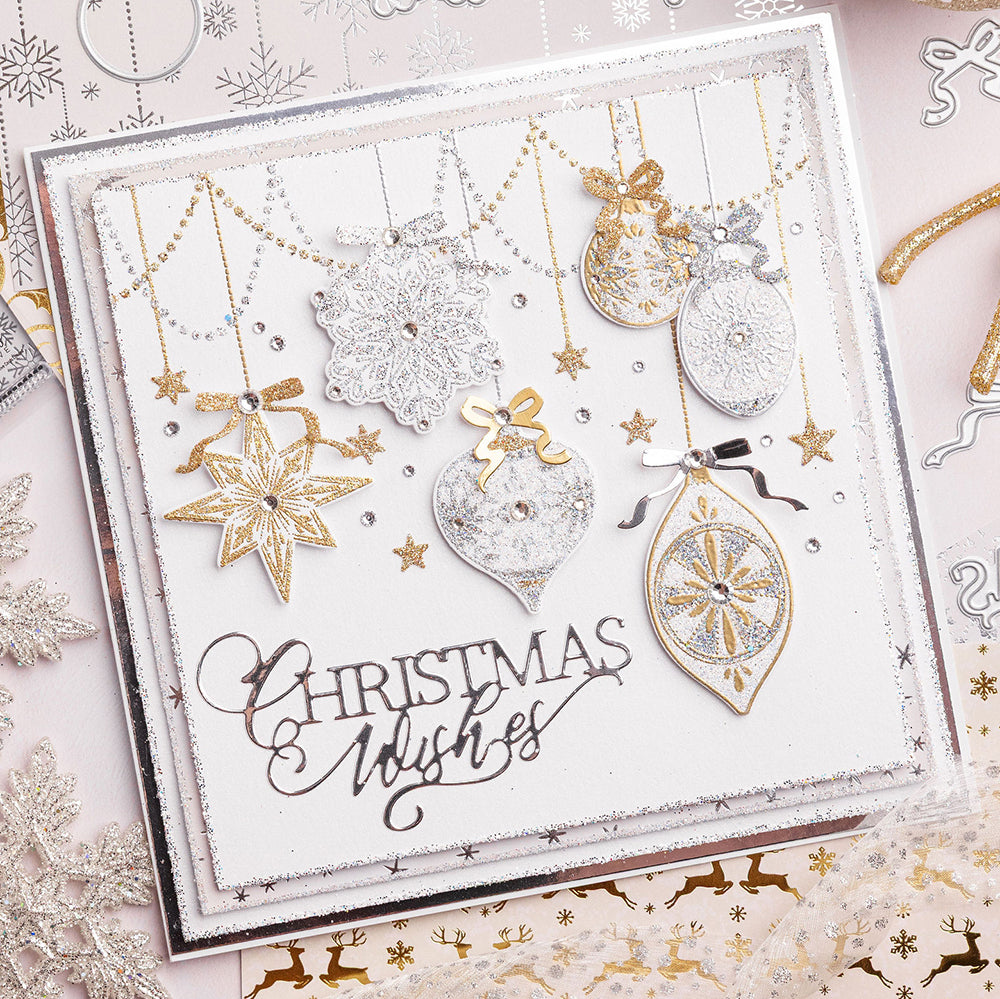 Chloe's Creative Cards Die & Stamp - Gilded Baubles