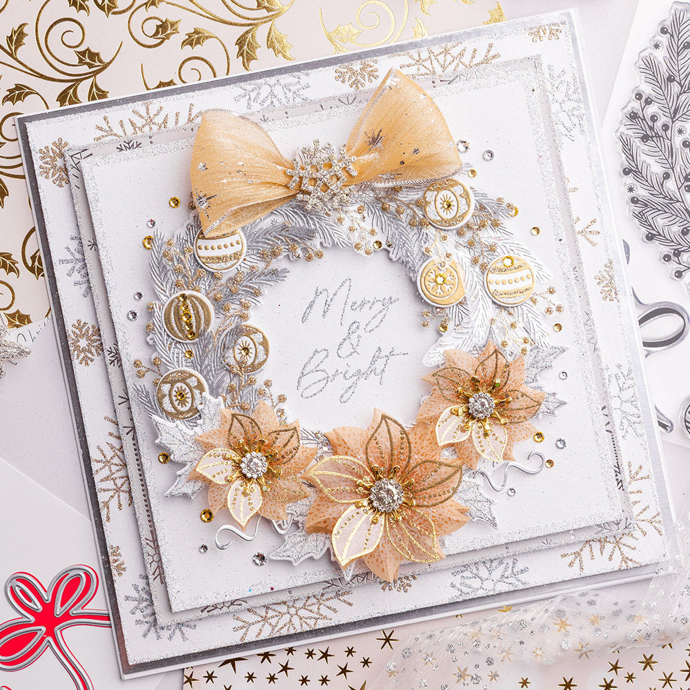 Chloe's Creative Cards Die & Stamp - Gilded Wreath