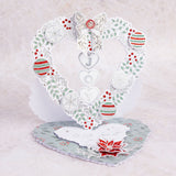 Chloe's Creative Cards Die & Stamp - Christmas Heart Wreath