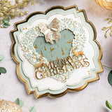 Chloe's Creative Cards Die & Stamp - Christmas Heart Wreath
