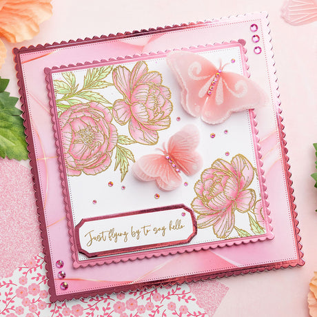 Chloe's Creative Cards Die & Stamp - Peony