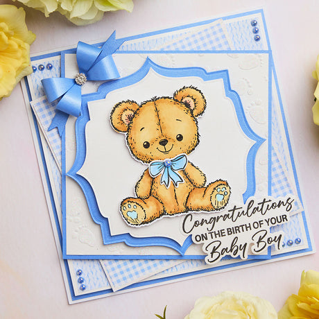 Chloe's Creative Cards Die & Stamp - Baby Collection Sentiment Baby Boy