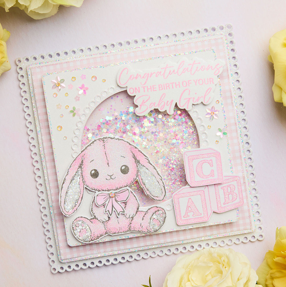 Chloe's Creative Cards Die & Stamp - Baby Collection Sentiment Baby Girl