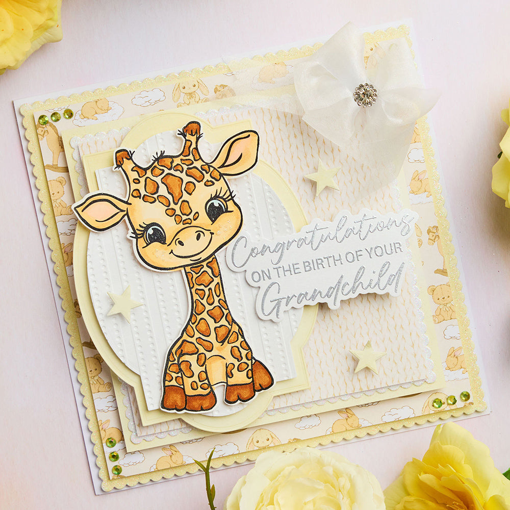 Chloe's Creative Cards Die & Stamp - Baby Collection Sentiment Grandchild