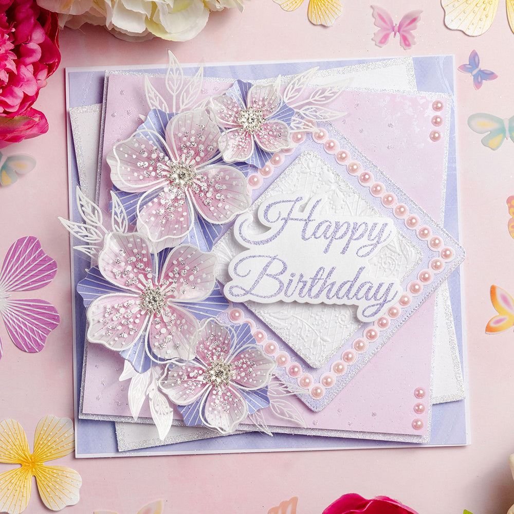 Chloe's Creative Cards Die & Stamp - Sentiment Happy Birthday