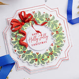 Chloe's Creative Cards Die & Stamp - Starlit Holly Wreath