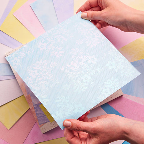 Chloe's Creative Cards Foiled Paper Pad (8 x 8) - Floral Lace