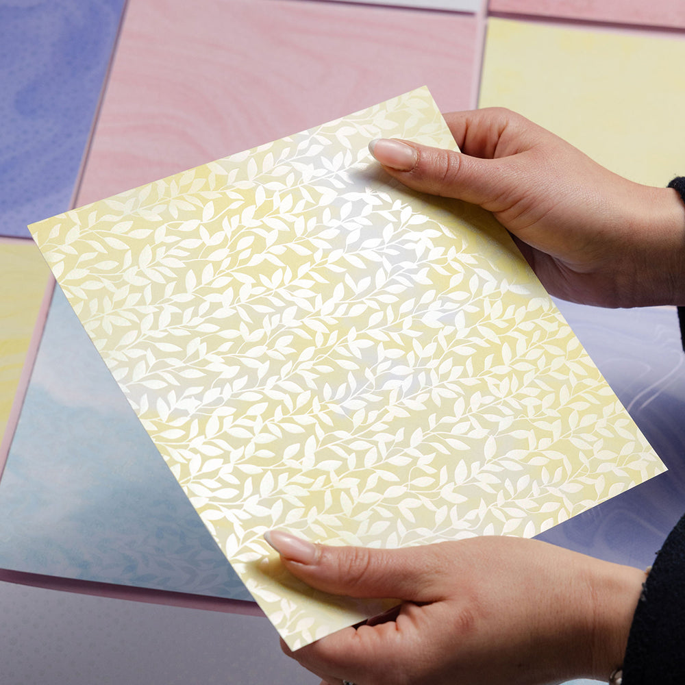 Chloe's Creative Cards Foiled Paper Pad (8 x 8) - Floral Lace