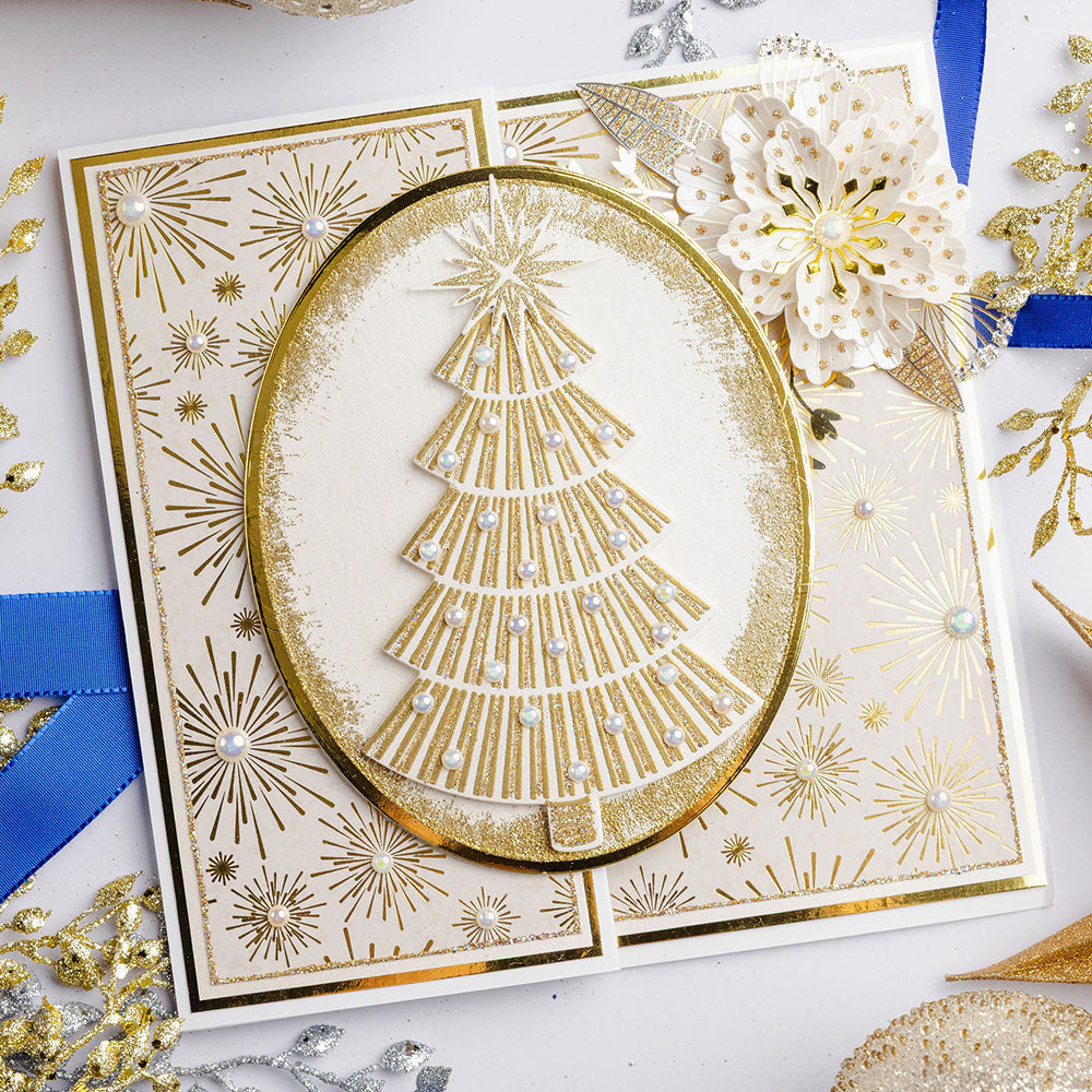 Chloe's Creative Cards Foiled Paper Pad (8 x 8) - Starlit Christmas