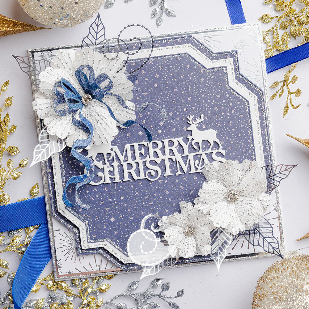 Chloe's Creative Cards Metal Die Set – Corner Ribbon Bow