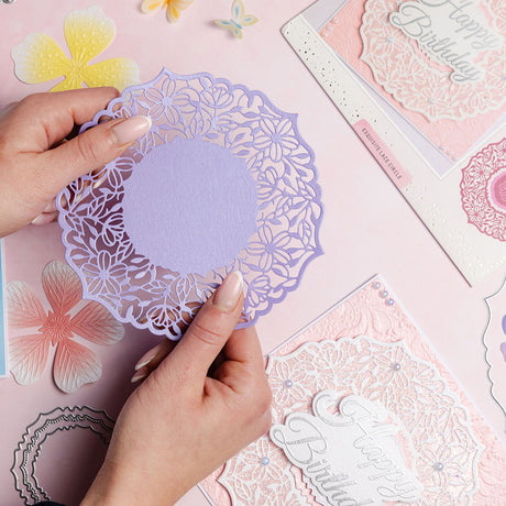 Chloe's Creative Cards Metal Die Set - 6x6 Exquisite Lace Circle
