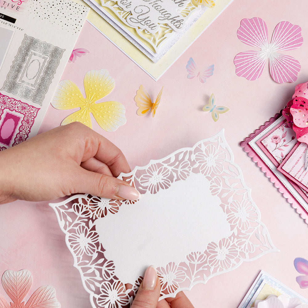 Chloe's Creative Cards Metal Die Set - 5x7 Exquisite Lace Rectangle